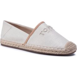 Espadryle TOMMY HILFIGER - Embroidery Esoadrille FW0FW04966 Ivory YBI. Brązowe espadryle damskie TOMMY HILFIGER, na co dzień, bez wzorów, ze skóry, bez obcasa, na płaskiej podeszwie, bez zapięcia. Za 269,00 zł.