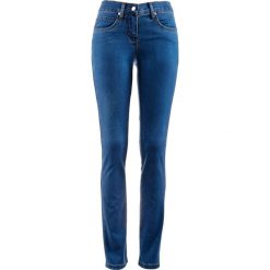 Dżinsy "megastretch" bonprix niebieski "stone". Niebieskie jeansy damskie bonprix. Za 109,99 zł.