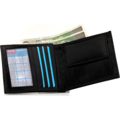 Portfele męskie: Elegancki czarny skórzany męski portfel SOLIER RFID secure