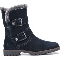 Tom Tailor Kozaki Niebieski. Niebieskie kozaki damskie Tom Tailor, ze skóry, bez obcasa, bez zapięcia. Za 442,95 zł.