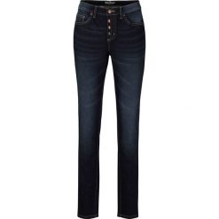 Dżinsy SKINNY bonprix ciemnoniebieski. Niebieskie jeansy damskie bonprix. Za 109,99 zł.