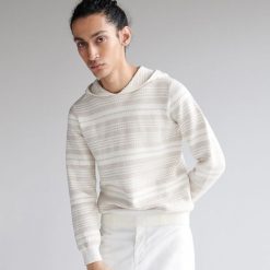 Sweter z kapturem - Beżowy. Brązowe swetry męskie Reserved, s, bez wzorów, z kapturem, z kapturem. Za 139,99 zł.