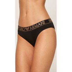 Emporio Armani - Figi. Czarne majtki damskie xs, z elastanu. W wyprzedaży za 99,90 zł.