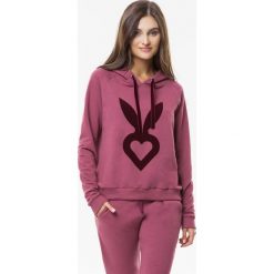 Cardio Bunny - Bluza Pretty. Czerwone bluzy damskie Cardio Bunny, s, z nadrukiem, z elastanu, bez rękawów, z kapturem. W wyprzedaży za 129,90 zł.