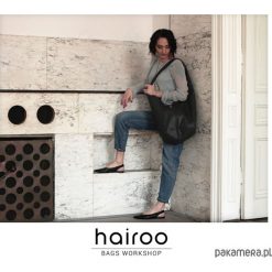 Short Boogi Bag czarna / torebka hobo / boho. Czarne torebki klasyczne damskie marki Pakamera, bez wzorów, boho, na ramię, bez dodatków. Za 185,00 zł.