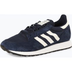 Adidas Originals - Tenisówki męskie z dodatkiem skóry – Forest Grove, niebieski. Niebieskie trampki męskie adidas Originals, w paski, ze skóry, z paskami. Za 359,95 zł.