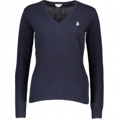 Sweter w kolorze granatowym. Niebieskie swetry klasyczne damskie marki U.S. Polo Assn., xs, z bawełny. W wyprzedaży za 173,95 zł.
