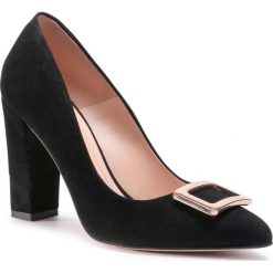 Półbuty SOLO FEMME - 14166-82-020/000-04-00 Czarny. Czarne czółenka damskie Solo Femme, z aplikacjami, ze skóry, bez obcasa, na obcasie. Za 349,00 zł.