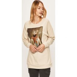 Only - Bluza. Brązowe bluzy damskie ONLY, s, z nadrukiem, z bawełny, bez rękawów, bez kaptura. W wyprzedaży za 69,90 zł.