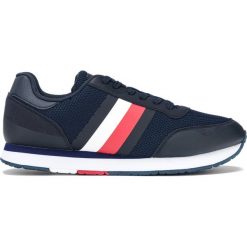 Tommy Hilfiger Tenisówki Niebieski. Niebieskie trampki męskie TOMMY HILFIGER, bez wzorów, z materiału, bez zapięcia. Za 428,95 zł.