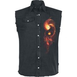 Koszule męskie: Spiral Phoenix Arisen Koszula bez rękawów – Workershirt czarny