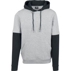 Urban Classics Double Layer Hoody Bluza z kapturem czarny/ciemnoszary. Szare bluzy męskie marki Urban Classics, xl, bez wzorów, z kapturem, bez rękawów, z kapturem. Za 199,90 zł.