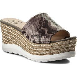 Espadryle KANNA - KV7218 Ester Gas Gris. Szare espadryle damskie Kanna, bez wzorów, ze skóry, bez obcasa, na obcasie. W wyprzedaży za 279,00 zł.