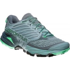 La Sportiva buty do biegania damskie Akasha Woman Stone Blue/Jade Green 37. Niebieskie buty sportowe damskie La Sportiva, bez wzorów, do biegania. W wyprzedaży za 479,00 zł.