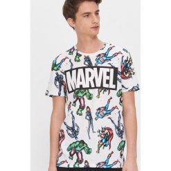T-shirt Marvel - Biały. Białe t-shirty męskie House, s, z motywem z bajki, bez kołnierzyka. Za 59,99 zł.