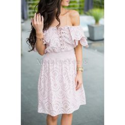 Sukienka Viva Pink. Różowe sukienki damskie Modaforyou, na lato, bez wzorów, bez kołnierzyka, bez rękawów. Za 109,00 zł.