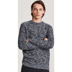 Melanżowy sweter - Granatowy. Niebieskie swetry męskie Reserved, s, bez wzorów, bez kołnierzyka, bez kaptura. Za 119,99 zł.