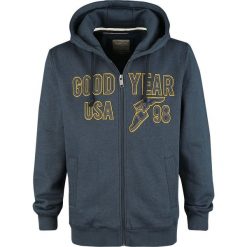 GoodYear Hotchkiss Bluza z kapturem odcienie granatowego. Szare bluzy męskie rozpinane marki GoodYear, xl, z materiału, z kapturem. Za 284,90 zł.