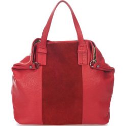 Torebki i plecaki damskie: Skórzana torebka w kolorze czerwonym – 60 x 44 x 15 cm