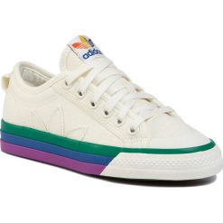 Buty adidas - Nizza Pride EF2319 Owhite/Owhite/Owhite. Białe buty sportowe damskie Adidas, bez wzorów, z gumy, sportowe. Za 279,00 zł.