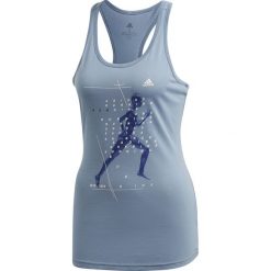 Koszulka biegowa damska ADIDAS STORY TANK W RAWGRE / DJ1642. Koszulki damskie Adidas, bez wzorów, bez kołnierzyka. Za 79,99 zł.