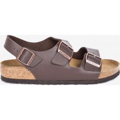 Birkenstock - Sandały Milano Bs. Pomarańczowe kapcie męskie marki Birkenstock, ze skóry. Za 289,90 zł.