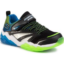 Sneakersy SKECHERS - Rapid Flash 2.0 90725L/BBLM Blk/Blue/Lime. Czarne trampki chłopięce Skechers, bez wzorów, ze skóry ekologicznej, na rzepy. Za 279,00 zł.