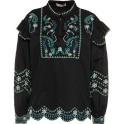 Bluzka TwinSet 201TT2121. Czarne bluzki damskie Twinset, bez wzorów, z bawełny, bez kołnierzyka, bez rękawów. W wyprzedaży za 619,00 zł.