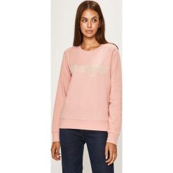 Wrangler - Bluza. Różowe bluzy damskie Wrangler, s, z nadrukiem, z bawełny. W wyprzedaży za 99,90 zł.