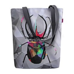 Torebki klasyczne damskie: Torebka „Sunny” w kolorze szarym ze wzorem – (W)40 x (G)8 cm