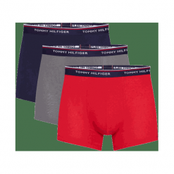 Tommy Hilfiger bokserki męskie 1U87903842 3P Trunk, 3 szt., M wielokolorowe. Bokserki męskie z bawełny. Za 179,00 zł.