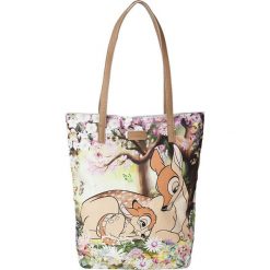 Shopper bag damskie: Shopper bag „Bambi” w kolorze beżowym – 45 x 47 x 12 cm