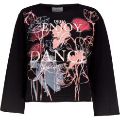 Bluza DEHA DANCE. Czarne bluzy damskie Deha, z nadrukiem, z bawełny, bez rękawów, bez kaptura. W wyprzedaży za 256,00 zł.