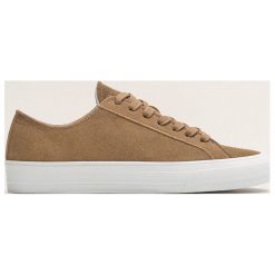 Mango Man - Buty Serra. Szare buty sportowe męskie marki Mango Man, ze skóry, na sznurówki. Za 199,90 zł.