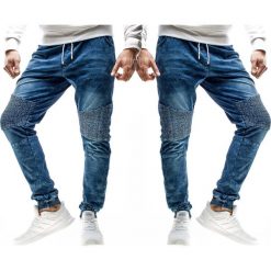 Spodnie męskie jeansowe niebieskie Recea. Niebieskie spodnie męskie Recea, xl, bez wzorów, z bawełny. Za 74,69 zł.