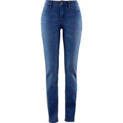 Wygodne dżinsy ze stretchem SKINNY bonprix niebieski. Niebieskie jeansy damskie skinny marki bonprix, z jeansu. Za 54,99 zł.