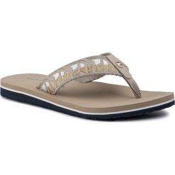 Japonki TOMMY HILFIGER - Th Webbing Flat Beach Sandal FW0FW04621 Stone AEP. Brązowe klapki damskie TOMMY HILFIGER, bez wzorów, ze skóry ekologicznej, bez obcasa. W wyprzedaży za 119,00 zł.