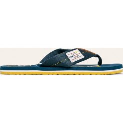 Tommy Hilfiger - Japonki. Niebieskie kapcie męskie TOMMY HILFIGER, ze skóry. Za 159,90 zł.