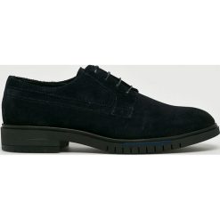 Tommy Hilfiger - Półbuty. Niebieskie półbuty męskie marki TOMMY HILFIGER, na co dzień, ze skóry, na sznurówki. W wyprzedaży za 399,90 zł.