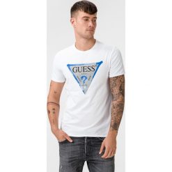 Guess Koszulka Biały. Białe podkoszulki męskie Guess, xl, z nadrukiem, z elastanu, z krótkim rękawem. Za 176,95 zł.