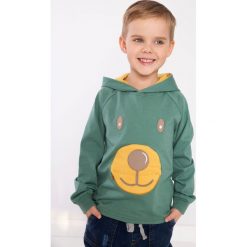Zielona bluza chłopięca miś NDZ9082. Zielone bluzy chłopięce marki Fasardi. Za 39,00 zł.