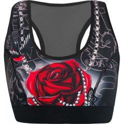Topy sportowe damskie: Feelj Top Push-up Punk czarno-czerwony r. L