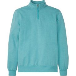 Bluza ze stójką bonprix zieleń morska. Zielone bluzy męskie bonprix, s, bez wzorów, ze stójką, bez rękawów, bez kaptura. Za 42,99 zł.
