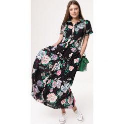 Czarna Sukienka Tambourin. Czarne sukienki damskie Born2be, s, w kwiaty, krótkie, mini, koszulowe. Za 109,99 zł.