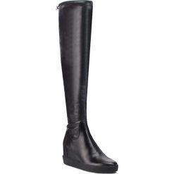 Muszkieterki GUESS - FLFLC3 ELE11 BLACK. Czarne bez kategorii marki Guess, z materiału, na obcasie. Za 769,00 zł.