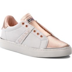 Sneakersy NAPAPIJRI - Alicia 16771592 White/Rose Gold N06. Żółte półbuty damskie Napapijri, ze skóry. W wyprzedaży za 269,00 zł.
