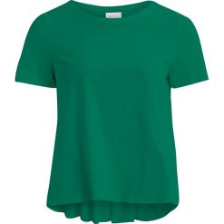 Koszulka "Mixi" w kolorze zielonym. Zielone koszulki damskie Pieces, Vila, xs, bez wzorów, z bawełny, z okrągłym kołnierzem, bez rękawów. W wyprzedaży za 64,95 zł.