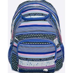 Roxy - Plecak. Szare plecaki damskie Roxy, w paski, z materiału. W wyprzedaży za 119,90 zł.