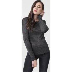 Czarny Sweter Wheelers. Czarne swetry damskie Born2be, s, bez wzorów, z dzianiny, z długim rękawem, długie, bez kaptura. Za 99,99 zł.
