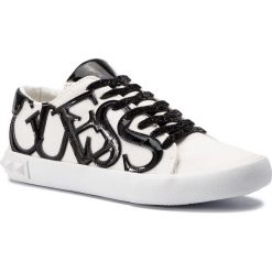 Tenisówki GUESS - Icon FJ6ICO FAB12 OWT. Białe trampki dziewczęce marki Guess, z aplikacjami, z gumy, na sznurówki. Za 299,00 zł.